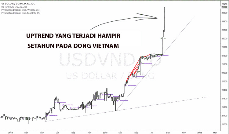 Uptrend mata uang eksotik Dong Vietnam