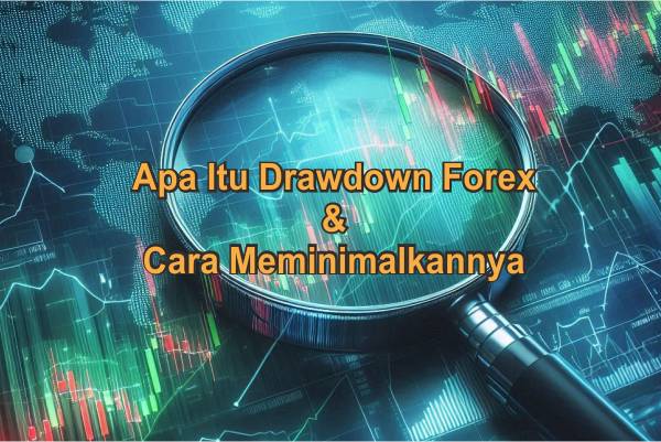 Ilustrasi edukasi drawdown forex dan penurunan hasil akun