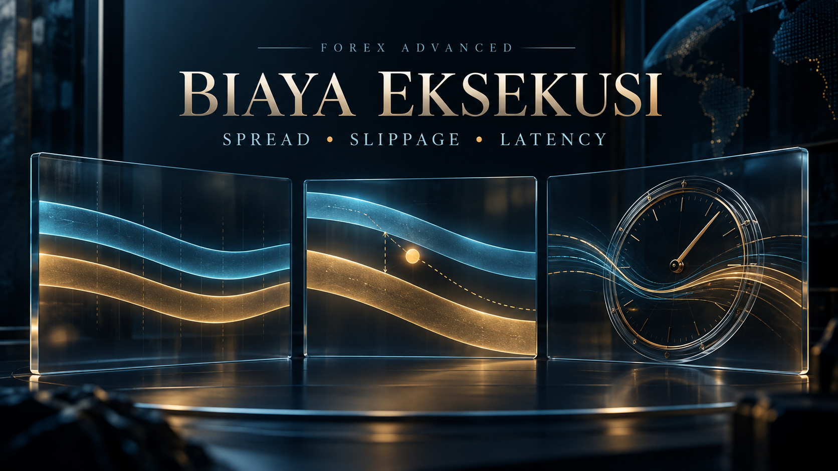 Ilustrasi spread, pergeseran harga eksekusi, dan latency pada scalping forex